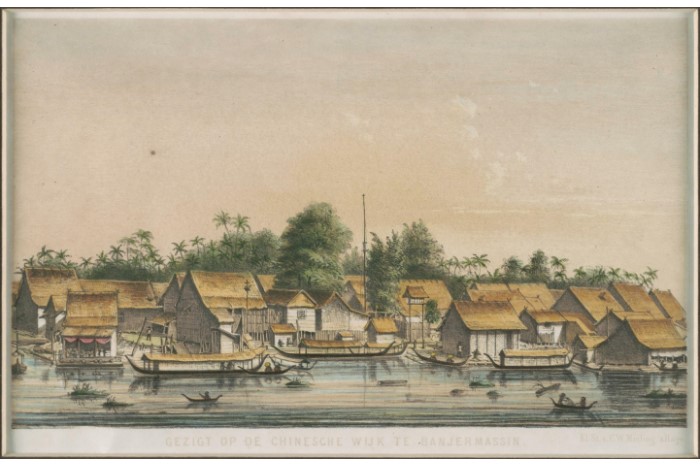 <a href="/assets/2c99c374-6cfa-408b-a575-63d8251117b4/Banjarmasin Print.jpg">Print entitled ‘Gezigt Op de Chinesche Wijk te Banjermasin’ (‘View of the Chinese Quarter in Banjarmasin’)</a>